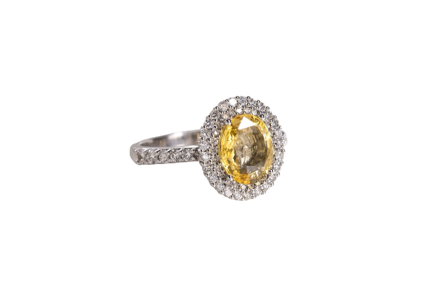 Anello d'oro bianco "Regina del Mattino"