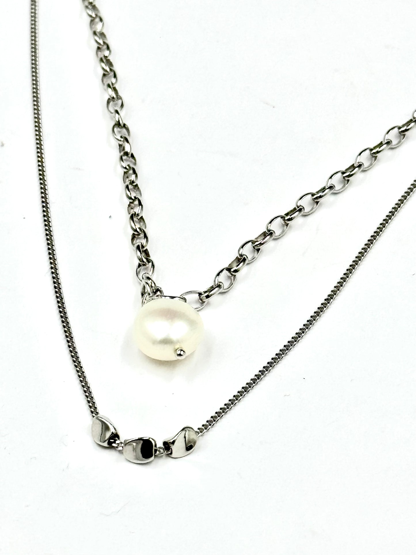 Collana in argento “Linea e forma”