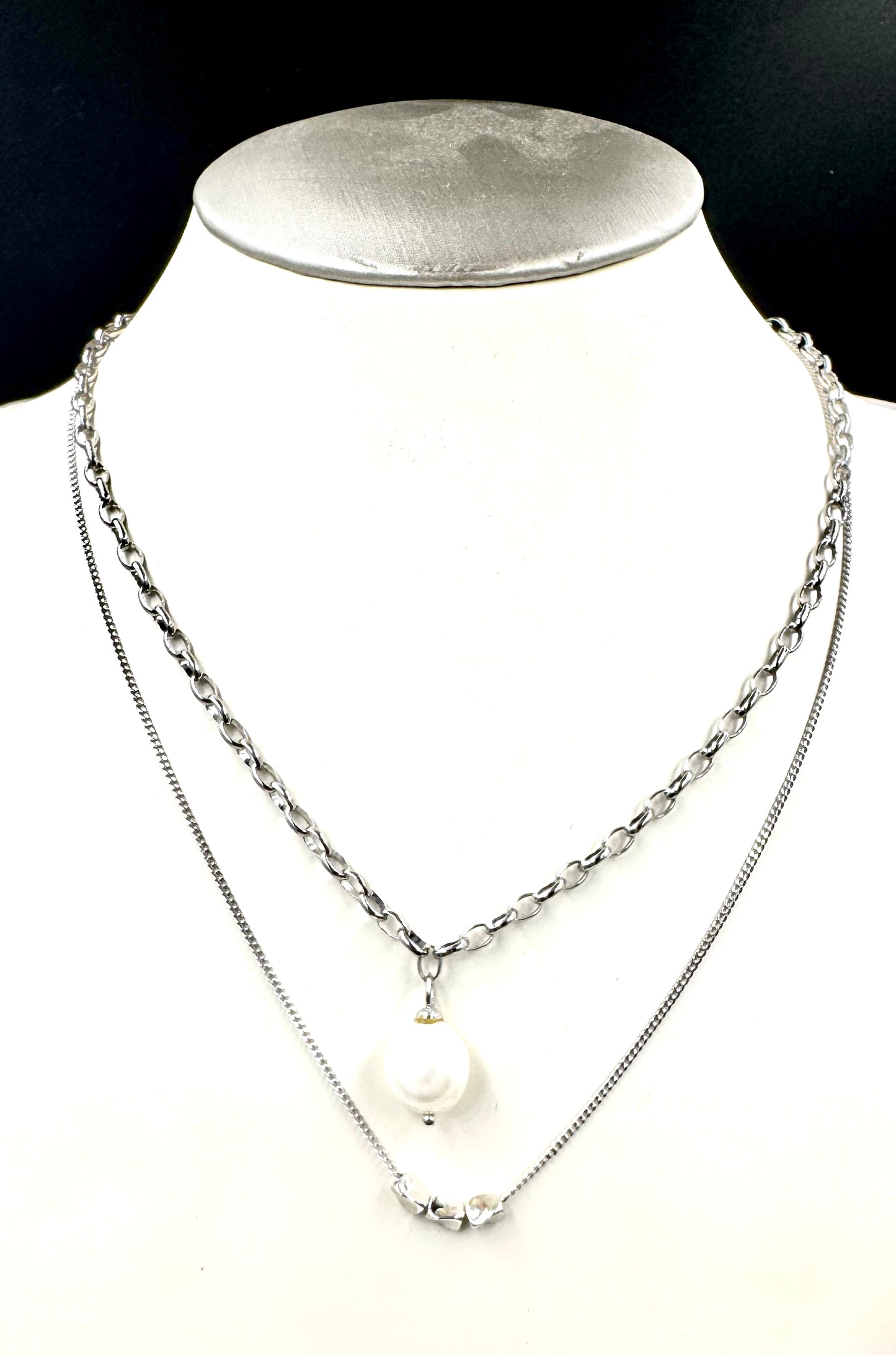 Collana in argento “Linea e forma”