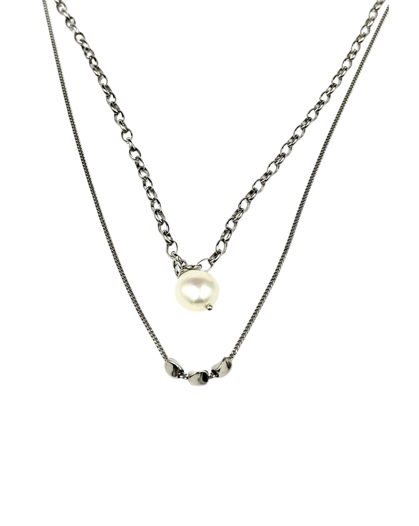 Collana in argento “Linea e forma”