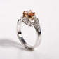 Anello d'oro bianco "Abbraccio Eterno"