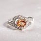 Anello d'oro bianco "Abbraccio Eterno"