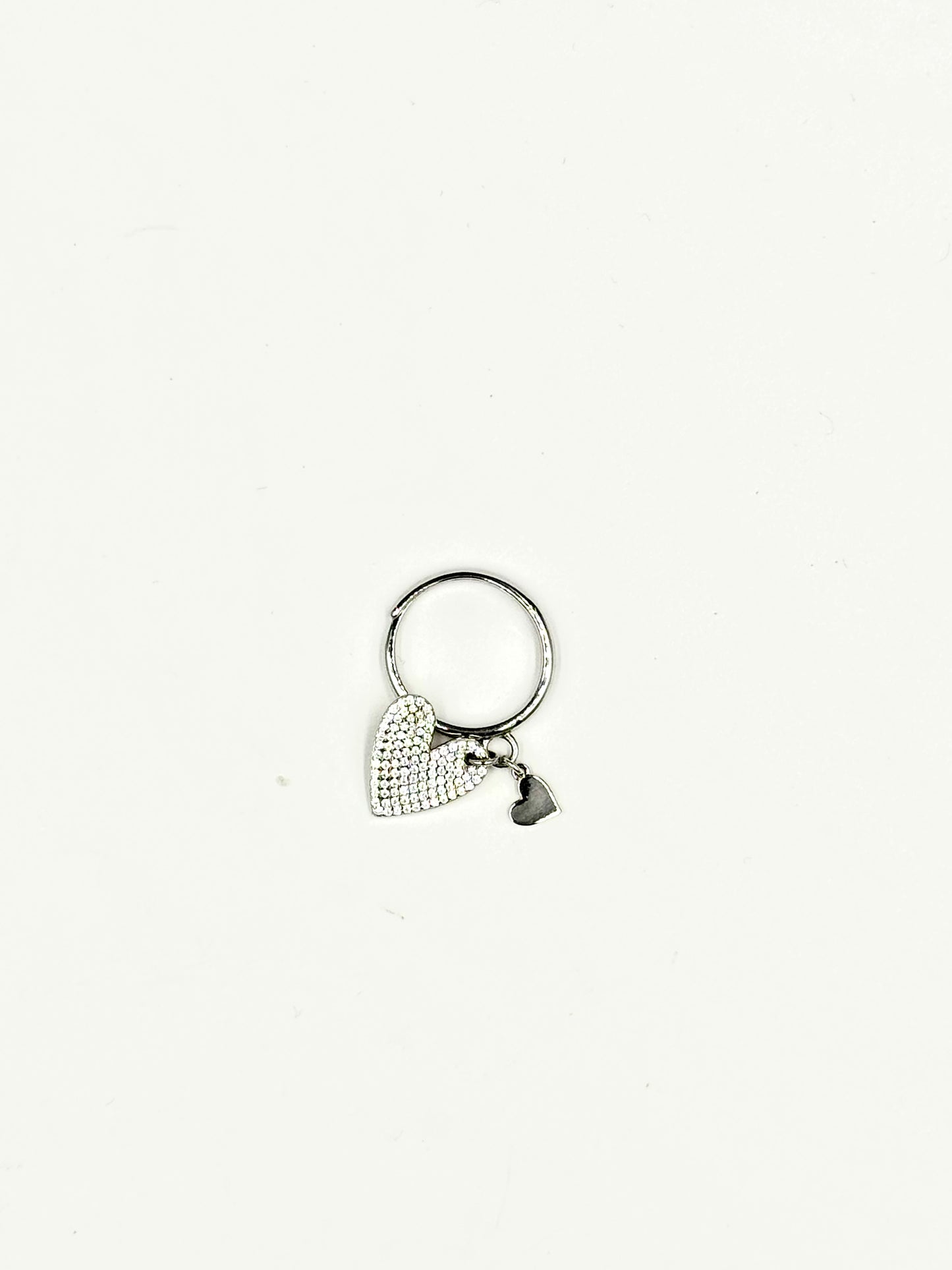Anello d'argento "Due di Cuori"