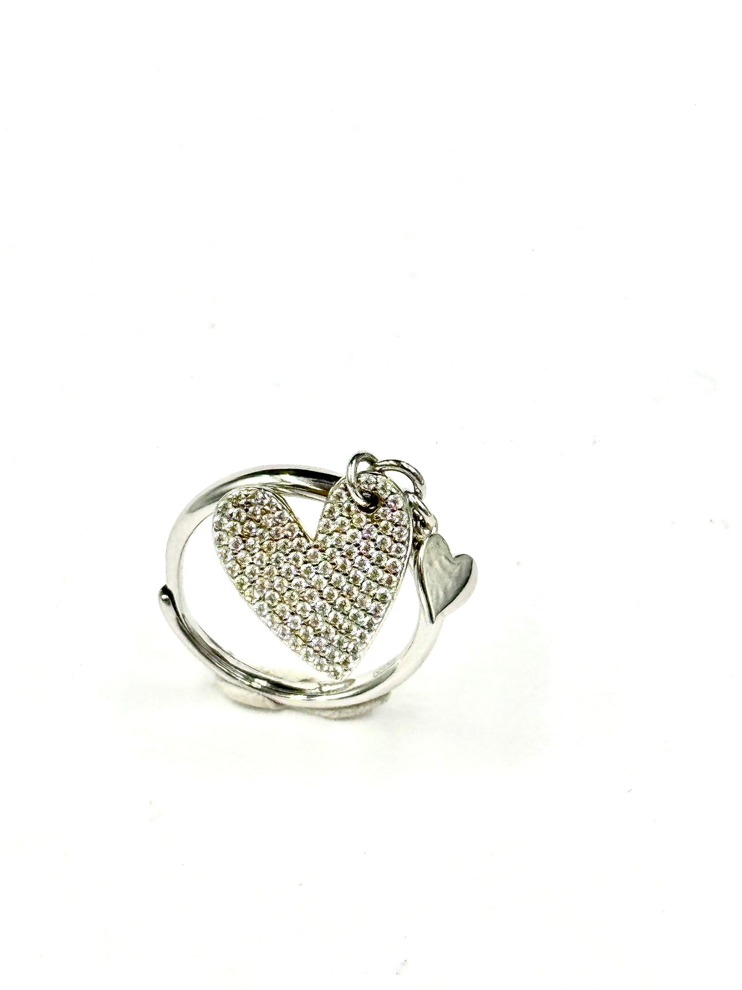 Anello d'argento "Due di Cuori"