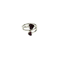 Anello d'argento "Duo violetto"