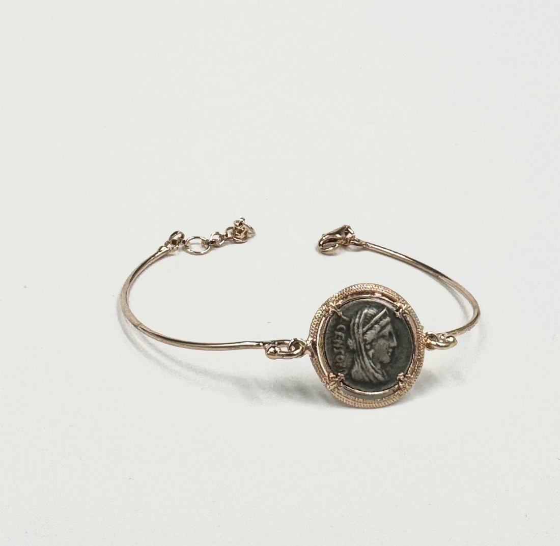 Bracciale Michelangelo in argento con moneta "Venere"