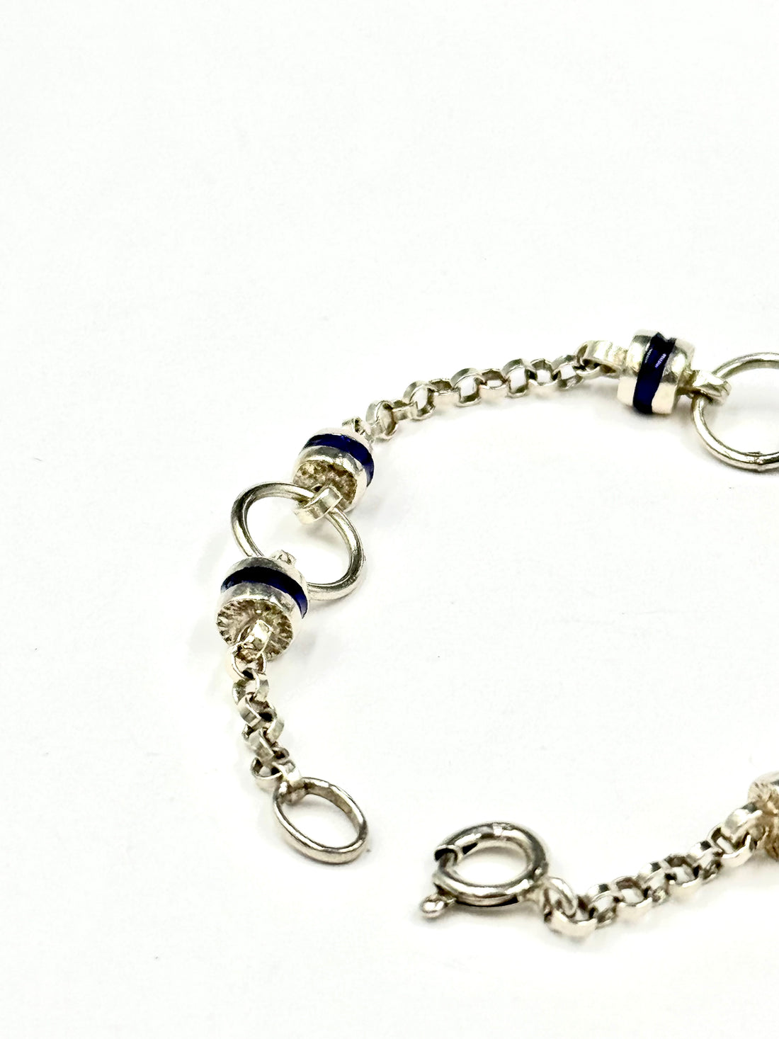 Bracciale d'argento "Catenina Marina Cobalto"