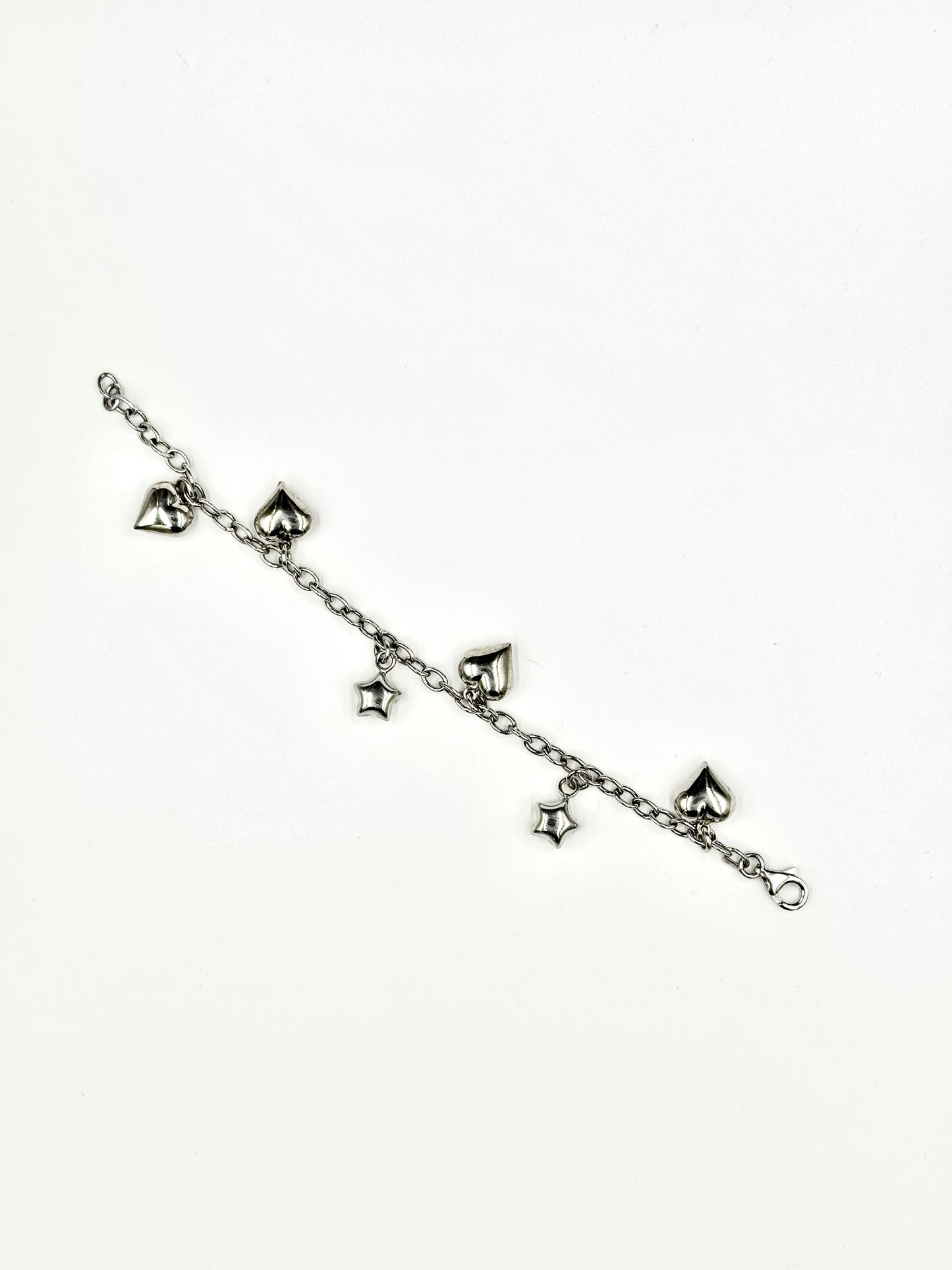 Bracciale d'argento "Cuori e Stelle"