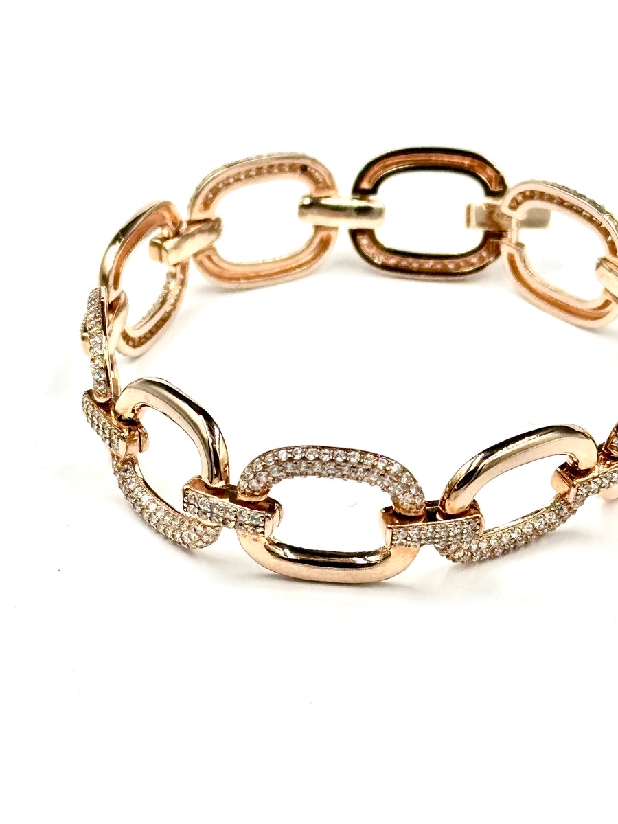 Bracciale d'argento rosé 