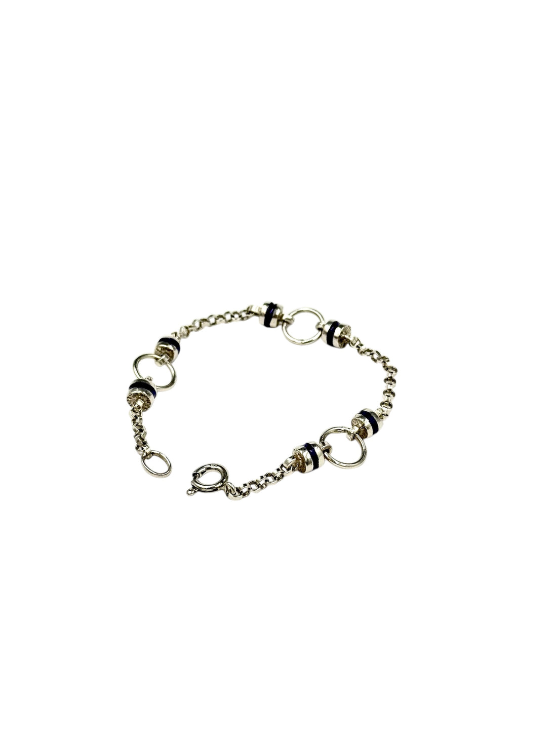 Bracciale d'argento "Catenina Marina Cobalto"