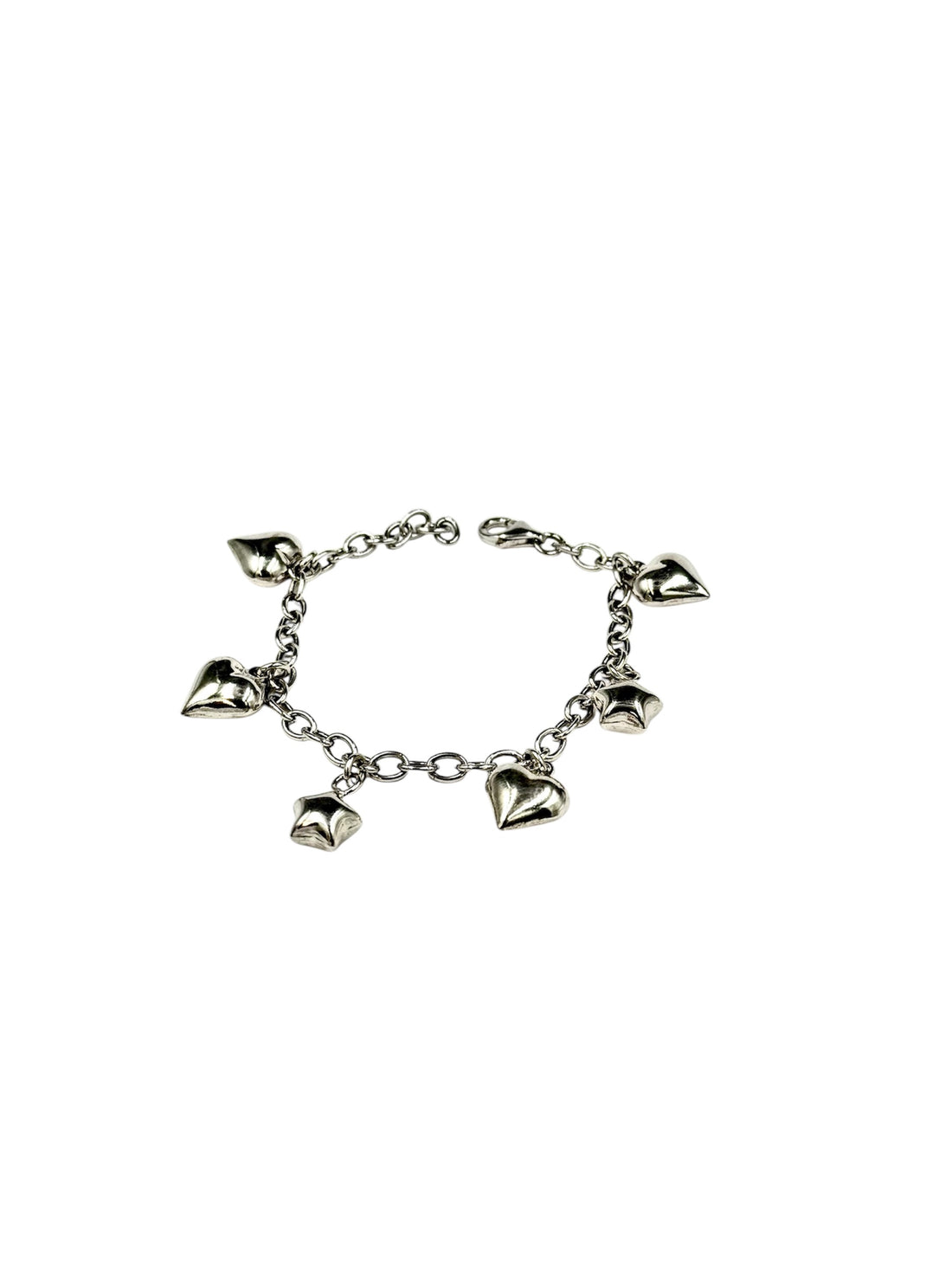 Bracciale d'argento "Cuori e Stelle"