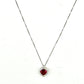 Collana d’oro bianco “incanto rosso”