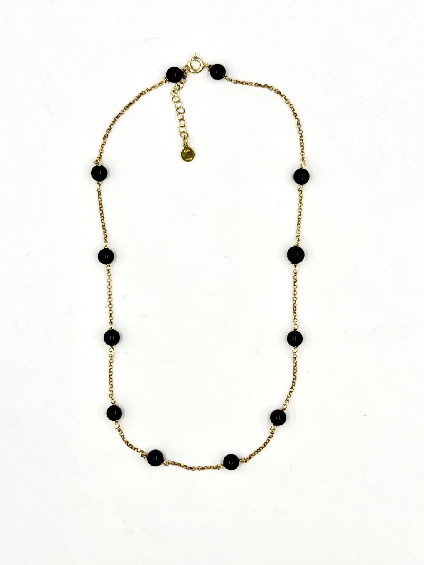 Collana di argento dorato "Onice dorato"