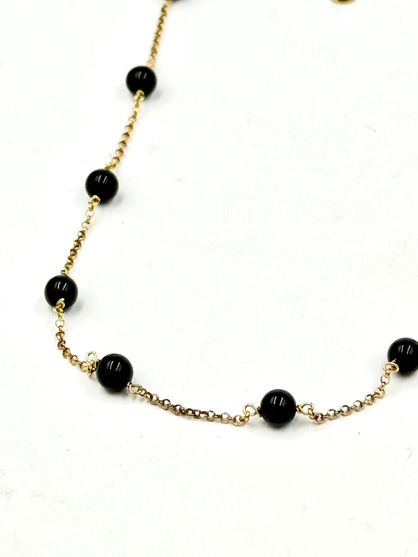 Collana di argento dorato "Onice dorato"
