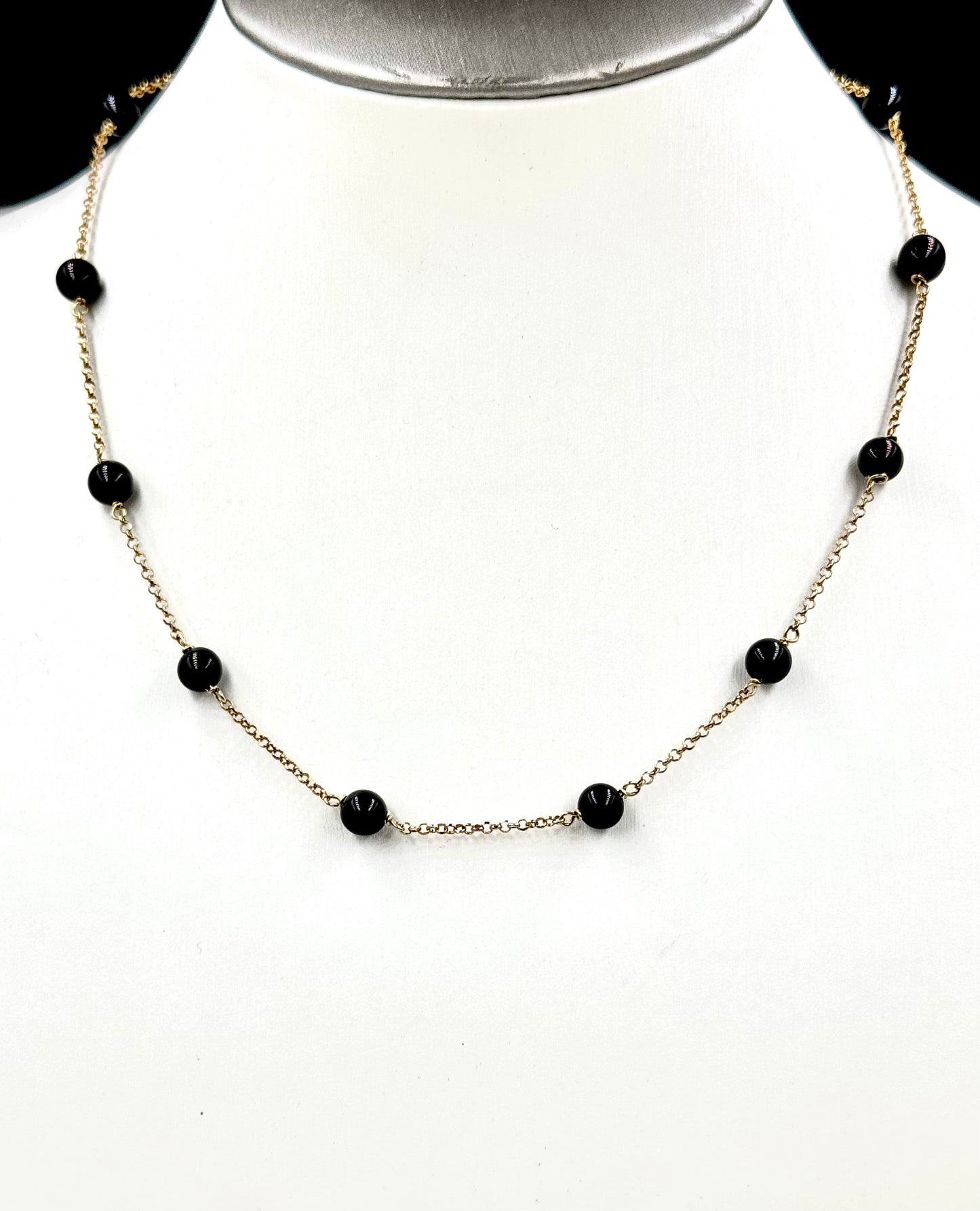 Collana di argento dorato "Onice dorato"