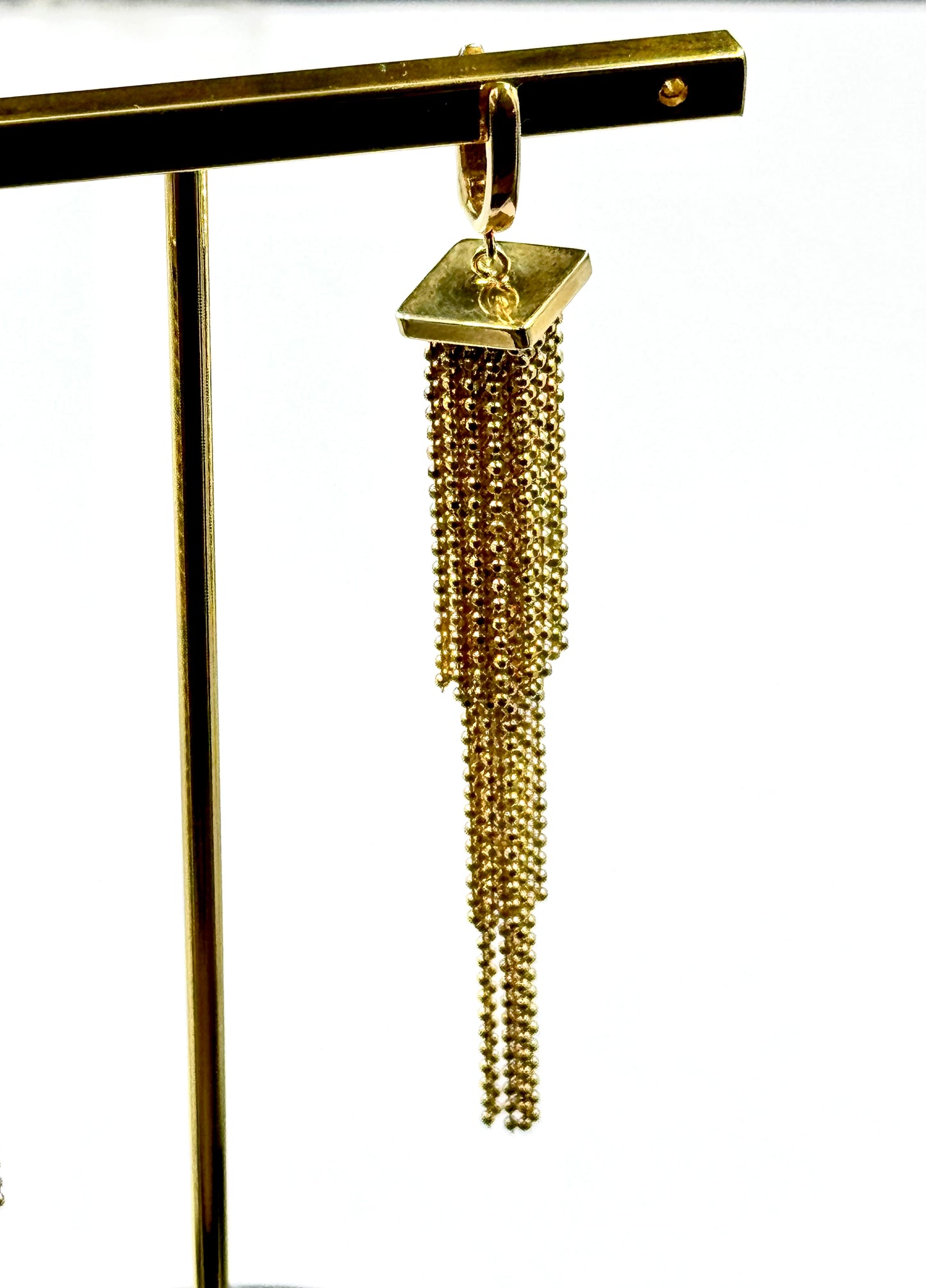 Orecchini d'argento d'orato "Cascata d'oro"