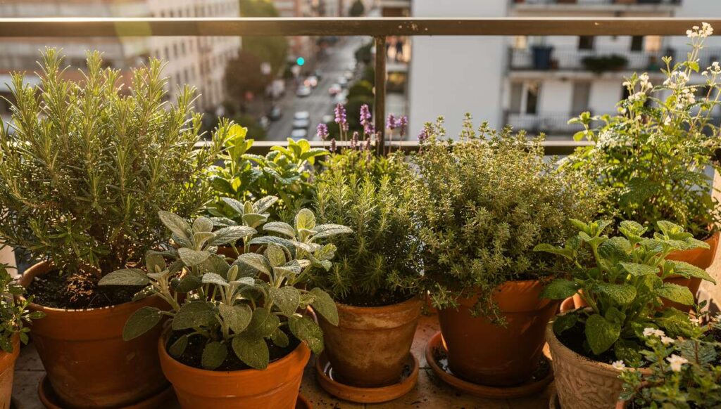 Questo giardino di erbe perenni in vaso sul balcone ti farà dimenticare il reparto aromi del supermercato tutto l'anno